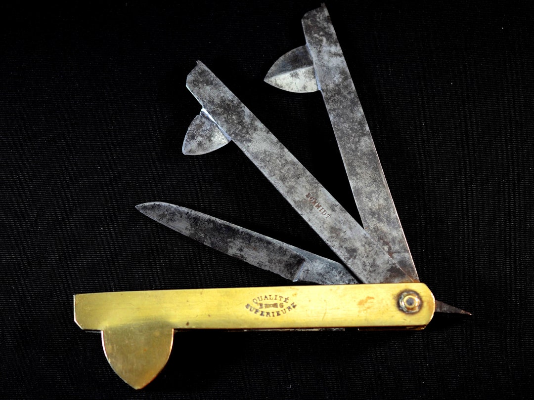 Antique French Brass and Steel Bloodletting Fleam, Fully Functional