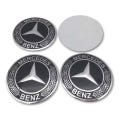 4 Pcs Metal Stickers for Mercedes 56mm 60mm 65mm 75mm Hub Caps Emblems Rim Covers Wheel Caps Black LAUREL product logo
