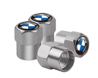 4 Pcs Tire Valve Caps for BMW Stem Dust Cap Car Accessories Silver, car, motorcycle, bicycle