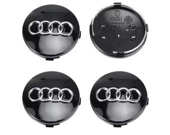 For Audi 60mm / 58mm Black – 4pcs Wheel Center Hub Caps 4B0601170