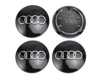 Für Audi 68mm / 57mm Schwarz - 4 Stück Radnabenkappen 8D0601170