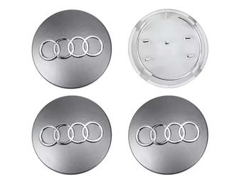 For Audi 68mm / 57mm Gray – 4pcs Wheel Center Hub Caps 8D0601170