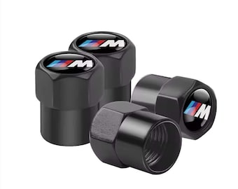 4 bouchons de valve de pneu pour BMW, potence, capuchon anti-poussière, accessoires de voiture, série M, noir, voiture, moto, vélo