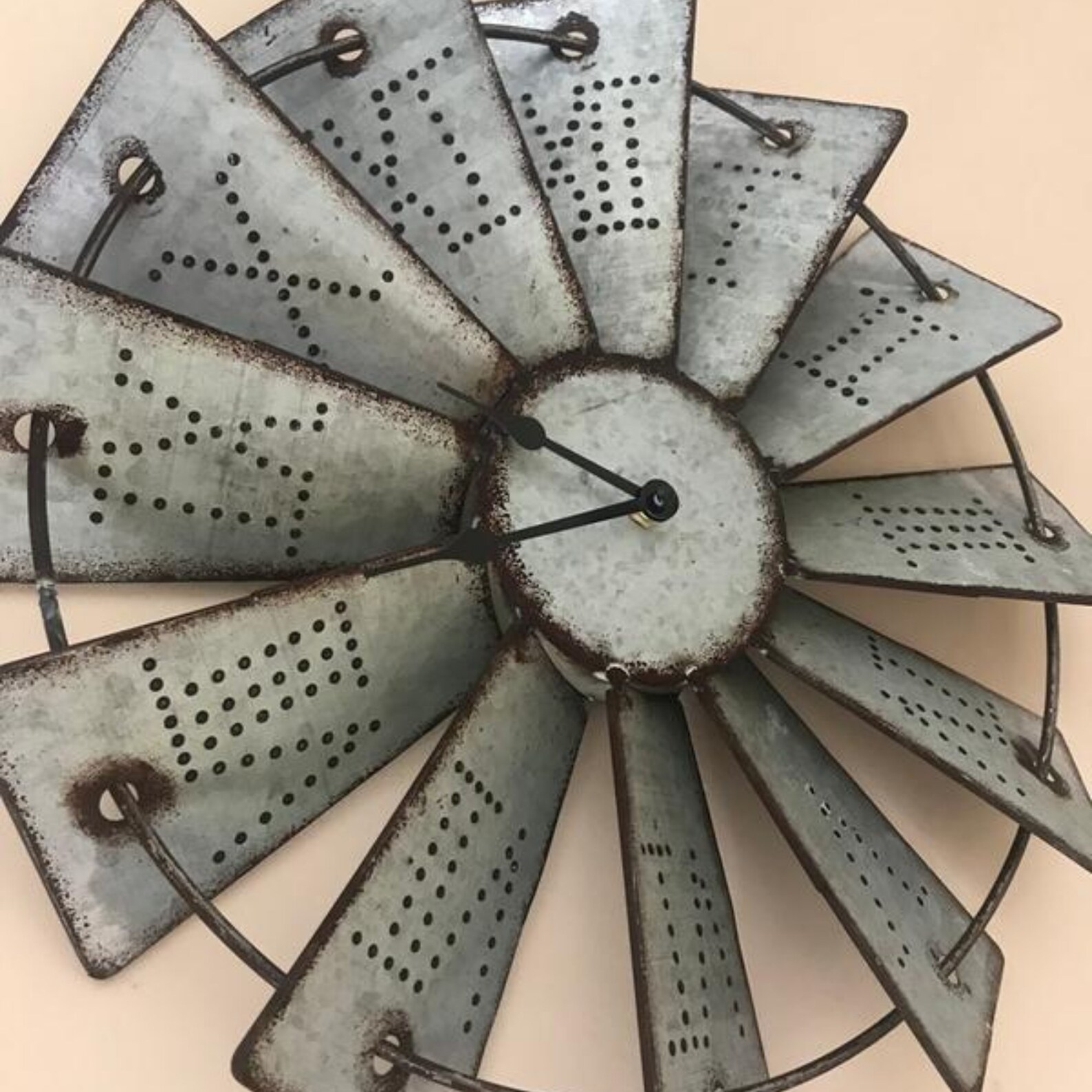 Windmill Wall Art Metal Windmill Wall Clock Farmhouse Wall Etsy
