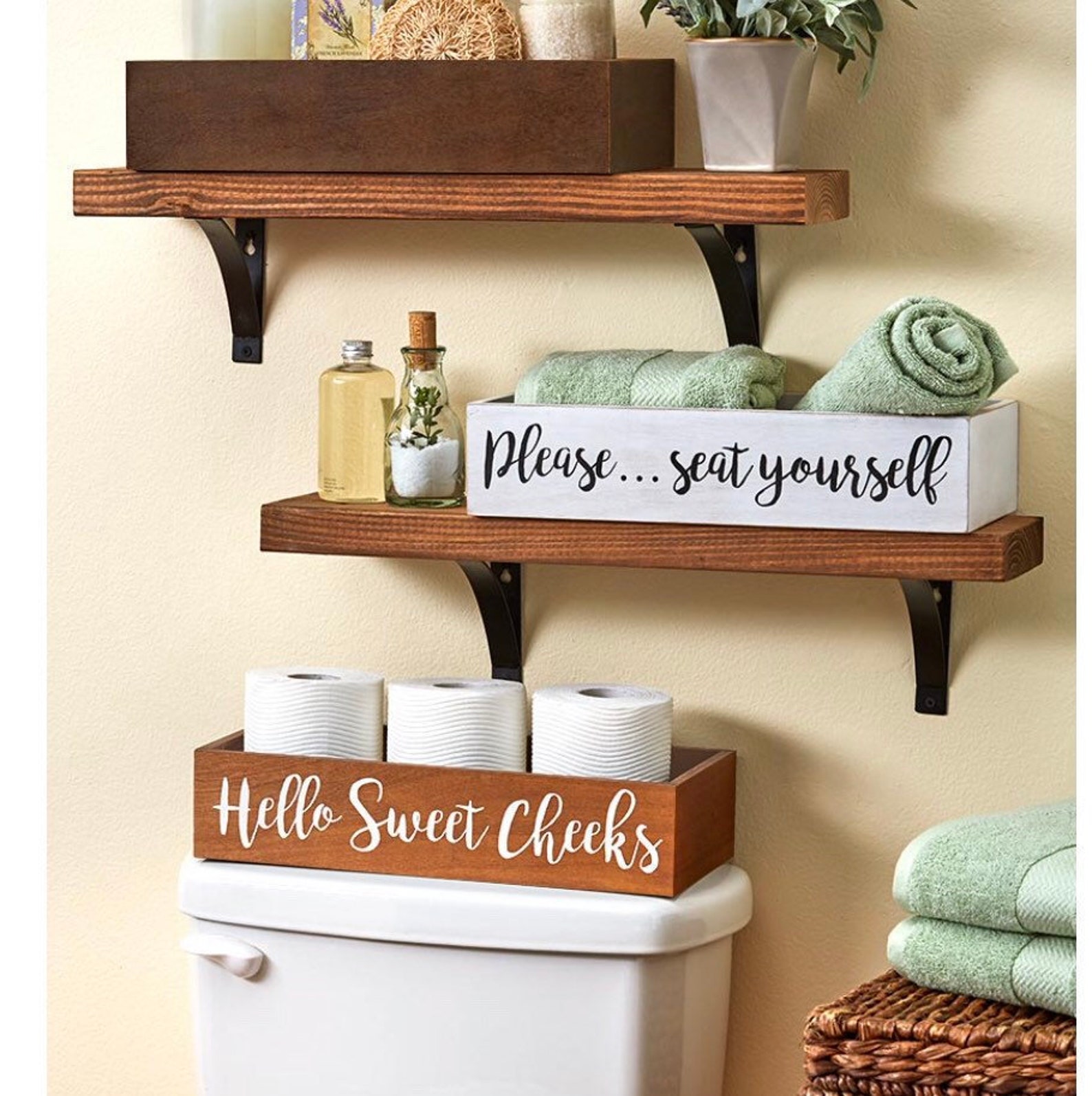 Toilet Tank Topper Tray Toilet Tray Gift Bathroom Decor Etsy