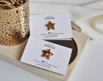 Glitter resin star pin, celestial brooch and bag accessory, lightweight gift for her, small gift under 20, Christmas gift idea