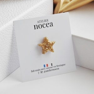 Pin's étoile à Paillettes en Résine pour Femme, Broche et Badge à offrir image 3