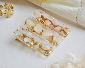 Dried Flower Resin hairclip, Wedding Hair Accessory for Women and Children