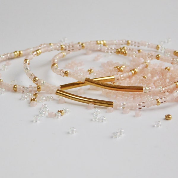 Bracelet perle rocaille et acier inoxydable avec fil élastique, Bijoux pour femme, Idée cadeau petit budget
