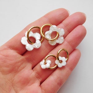 Earring Flower, Stainless Steel Hoop for Women and Children image 7