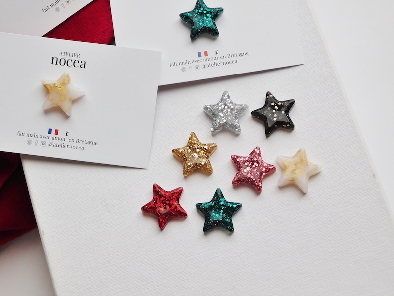 Pin's étoile à Paillettes en Résine pour Femme, Broche et Badge à offrir image 1