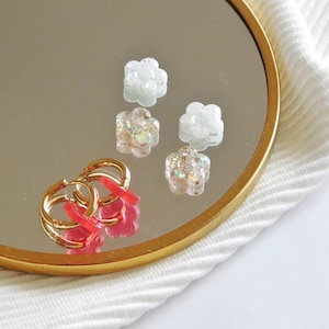 Flowers for Creole in Resin, Interchangeable for Earrings image 9