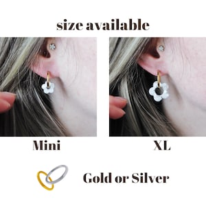 Earring Flower, Stainless Steel Hoop for Women and Children image 3