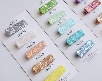 Fermaglio per capelli in resina glitterata, idea regalo economica, fermaglio a coccodrillo per donne e bambini, accessorio per capelli