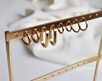 Stainless Steel Hoop Earrings for Interchangeable Charms, Earrings for Women and Children