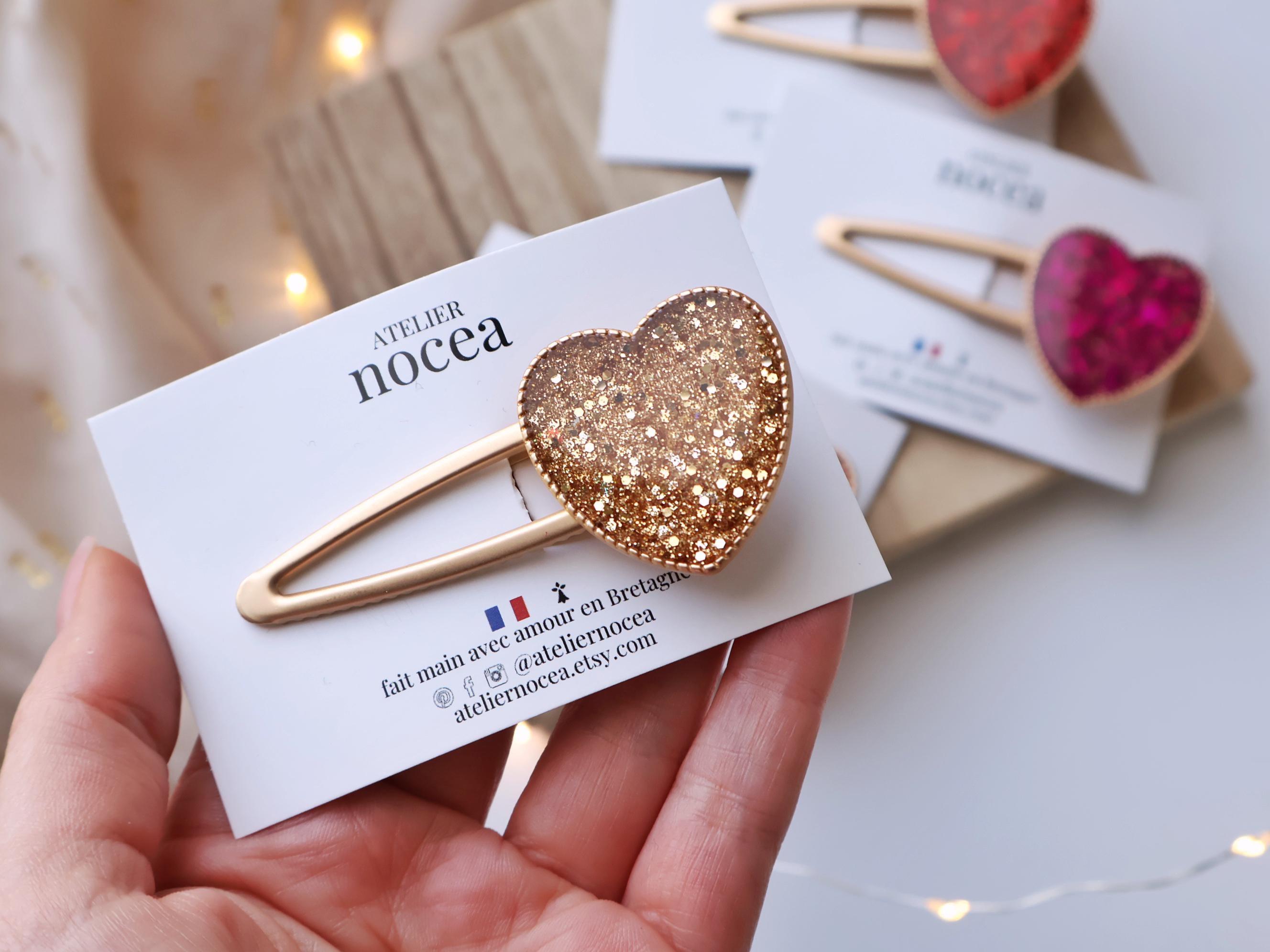 Herz-Haarspangen Glitzernd Mit Krokodilklemme – Rot & Rosa, 6,1 Cm, Perfekt Für Valentinstag & Partys