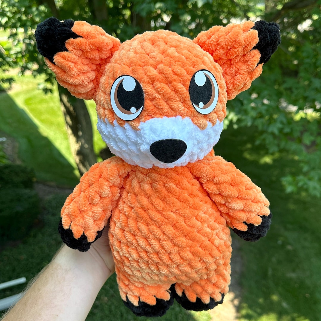 Large Foxes - Crochet - Handmade - Finished Product - Plushie - Stuffed ...