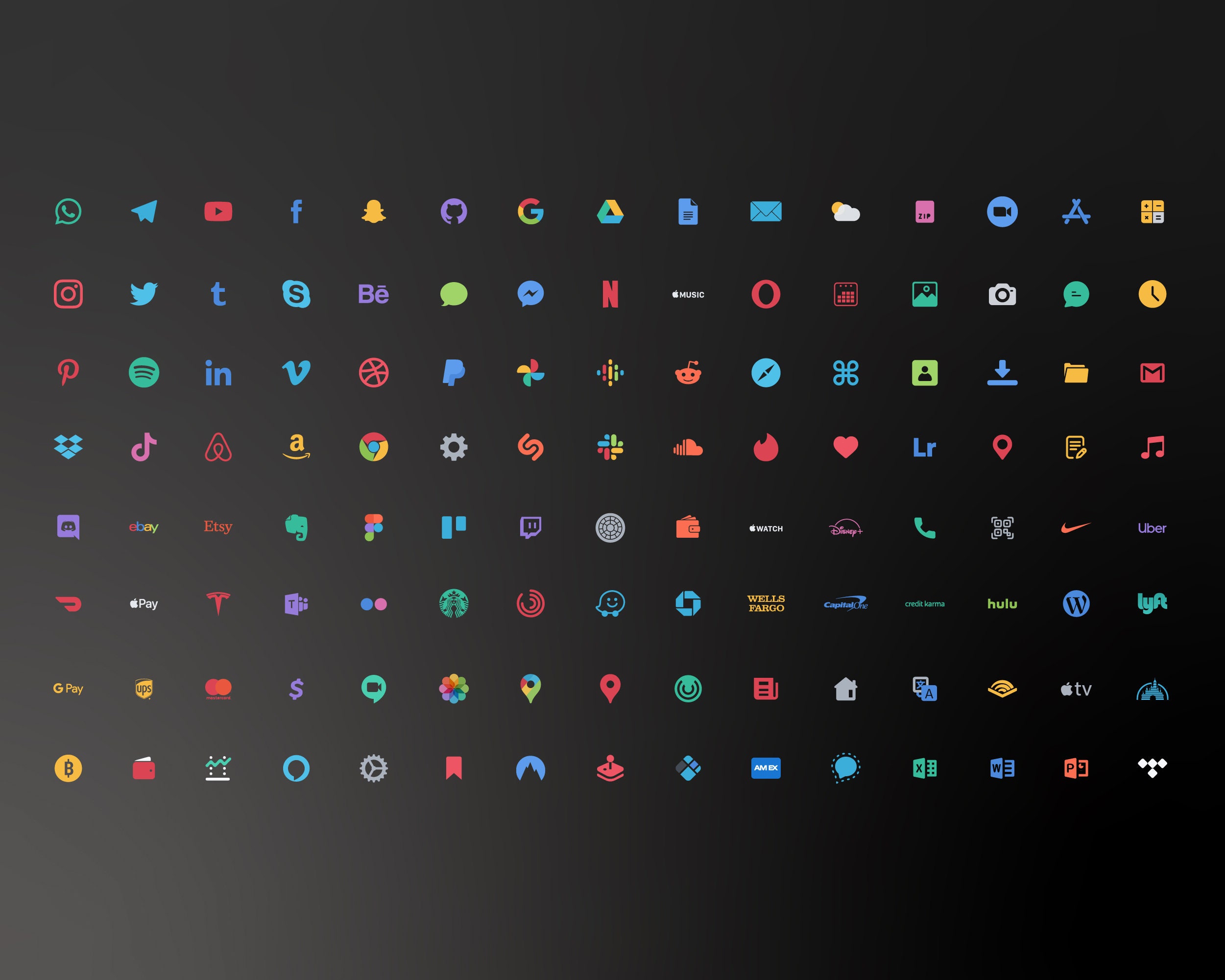 Dark Mode Matte Black Ios16 Icon Pack Social Media Phone - Etsy