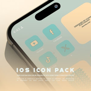 Blue Retro App Icon, Vintage iPhone app icon, iOS 16 icon pack, Aesthetic Colors, Minimalist Pastel, Pastel, 70s vibe, 80s Aesthetics, iOS17