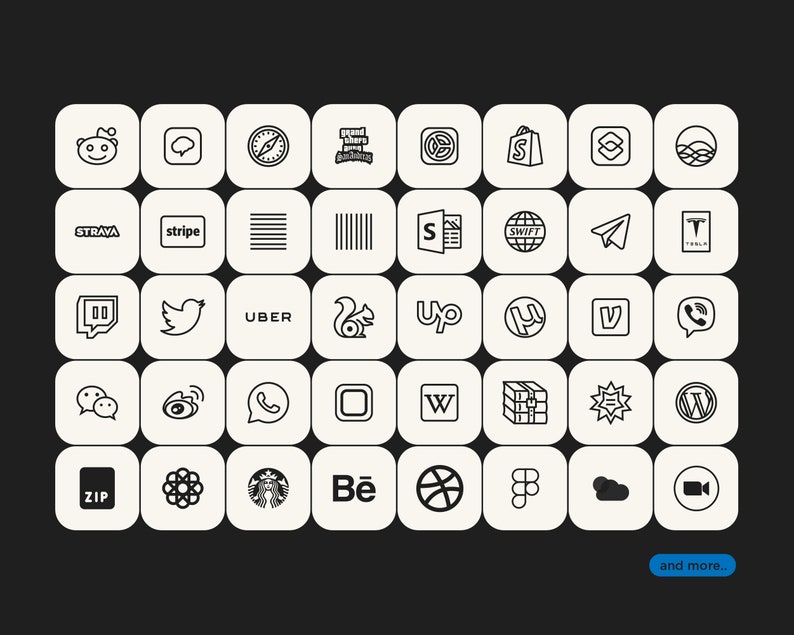 Free additional icon upon request Social Media Phone IOS14 Minimal Icon pack White icon Pearl White iOS14 Icon Pack 200+ Black icon