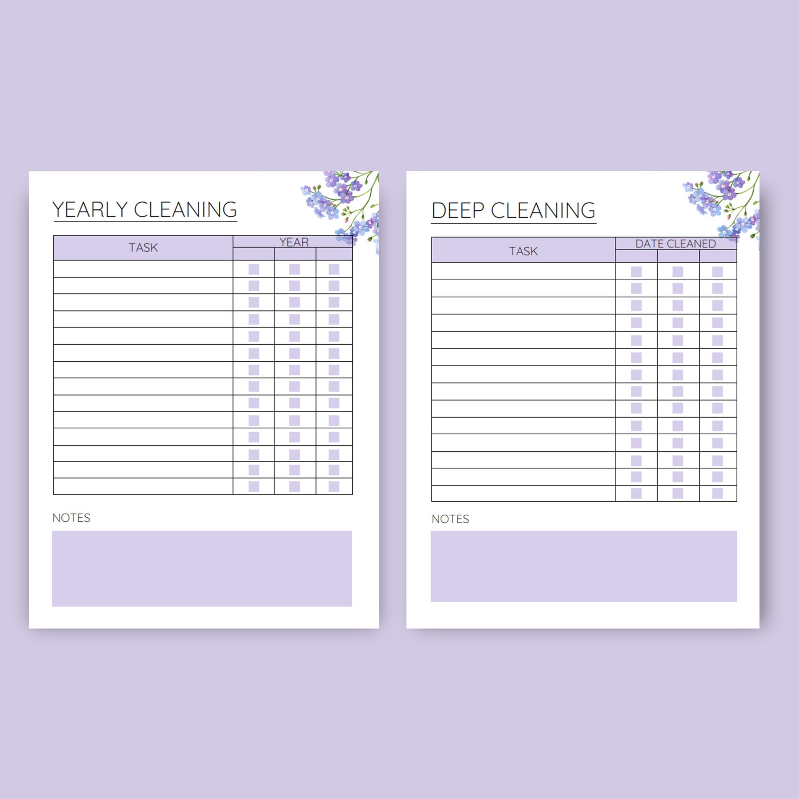 Printable Cleaning Planner Bundle, Home Cleaning Binder, Cleaning ...