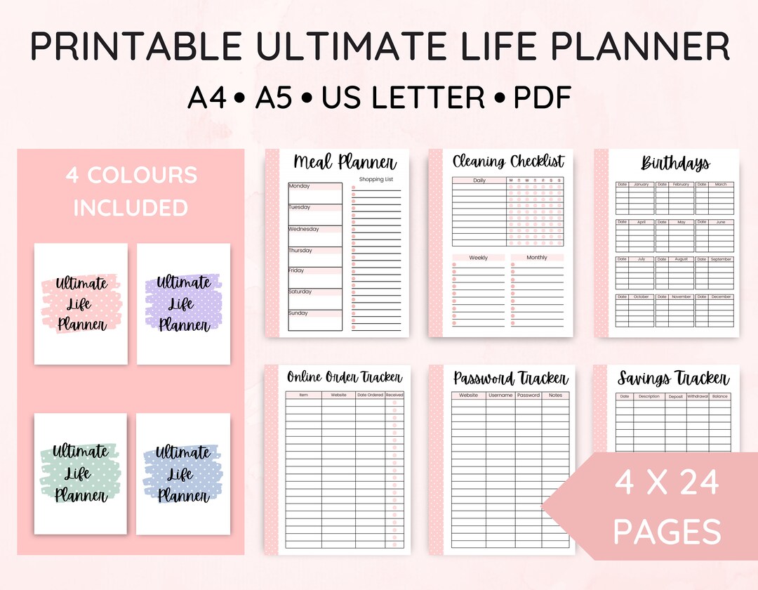 Buy Printable Life Planner Bundle, Printable Home Management Binder ...