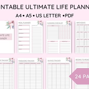Printable Life Planner Bundle, Printable Home Management Binder ...