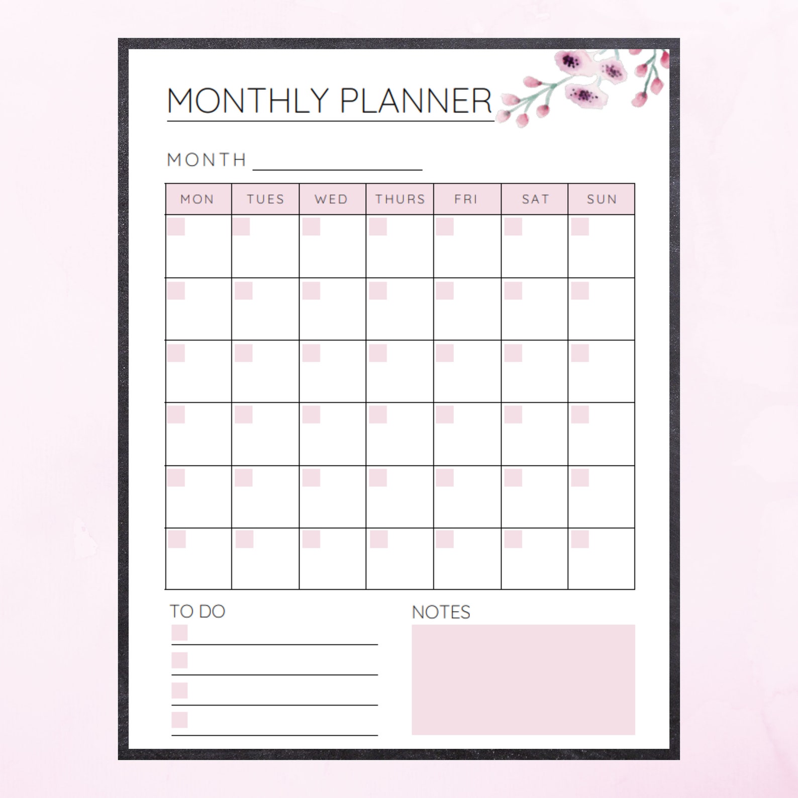 printable-undated-monthly-planner-pink-floral-productivity-etsy
