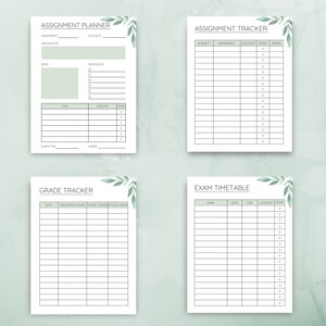Printable Student Planner Academic Planner University | Etsy