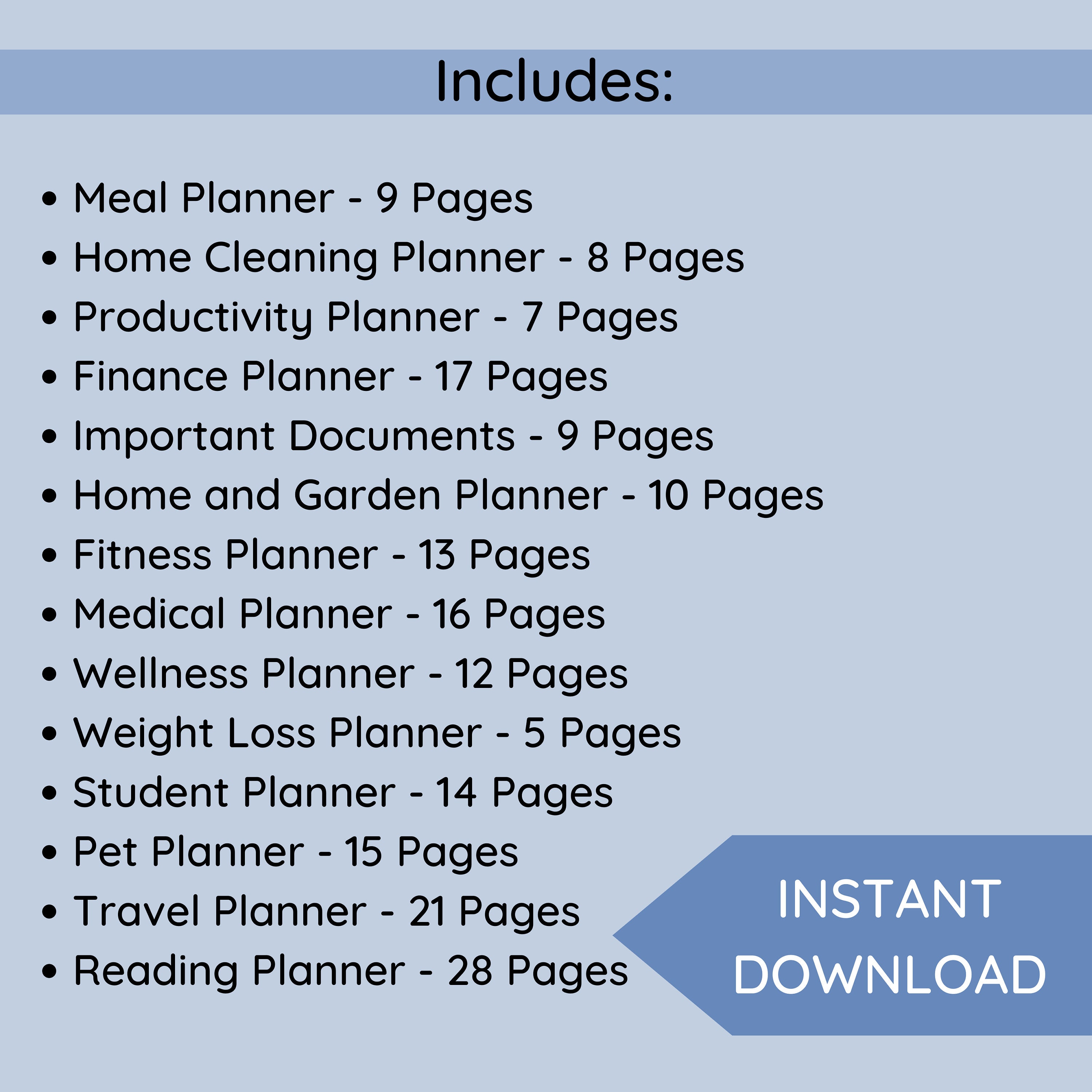 Printable Home Management Binder, Printable Life Planner Bundle ...
