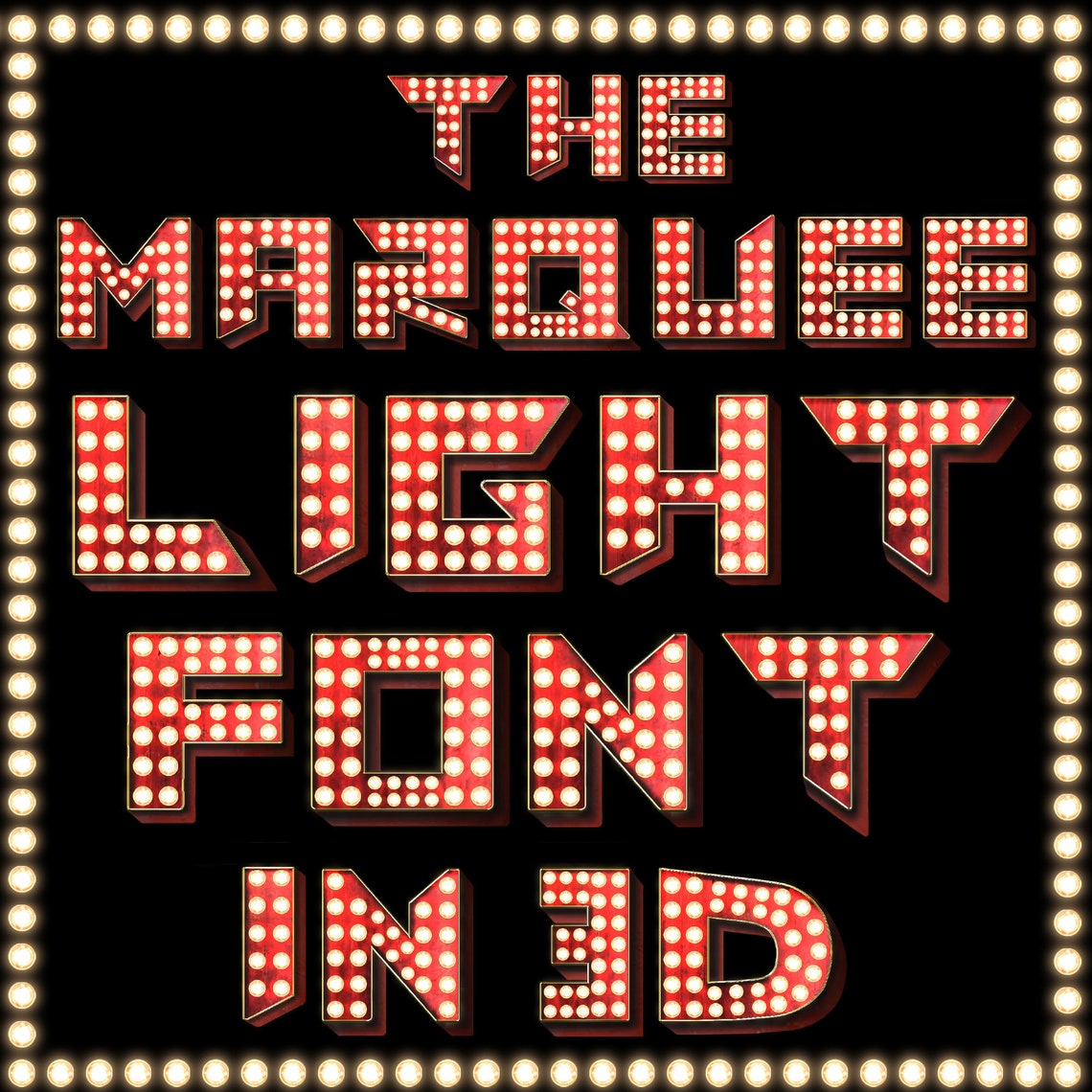 The Marquee Light Font PNG Transparent Background Vintage - Etsy