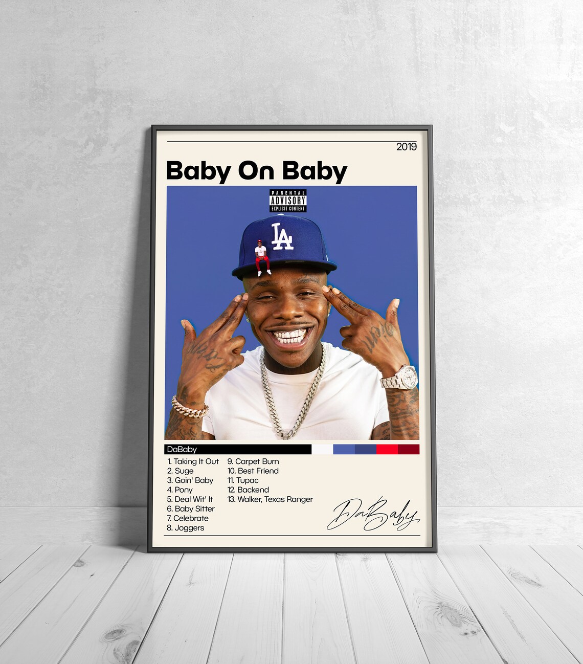 DaBaby Poster Baby On Baby Poster DaBaby Tracklist Album Etsy