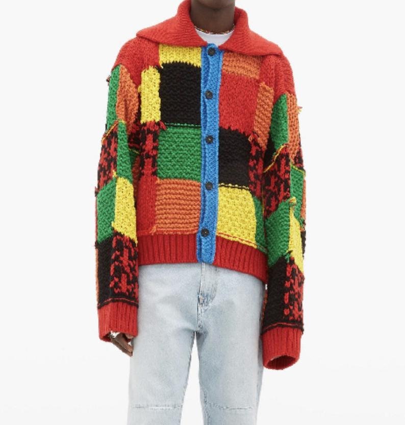 harry styles sweater pattern jw anderson