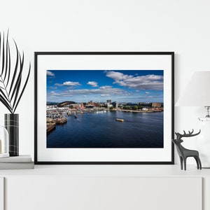 Cardiff Bay Wales fotografi, stadslandskap konsttryck