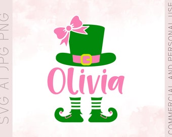 Leprechaun Monogram SVG, St Patricks Day Shirt Design (Digital Download)