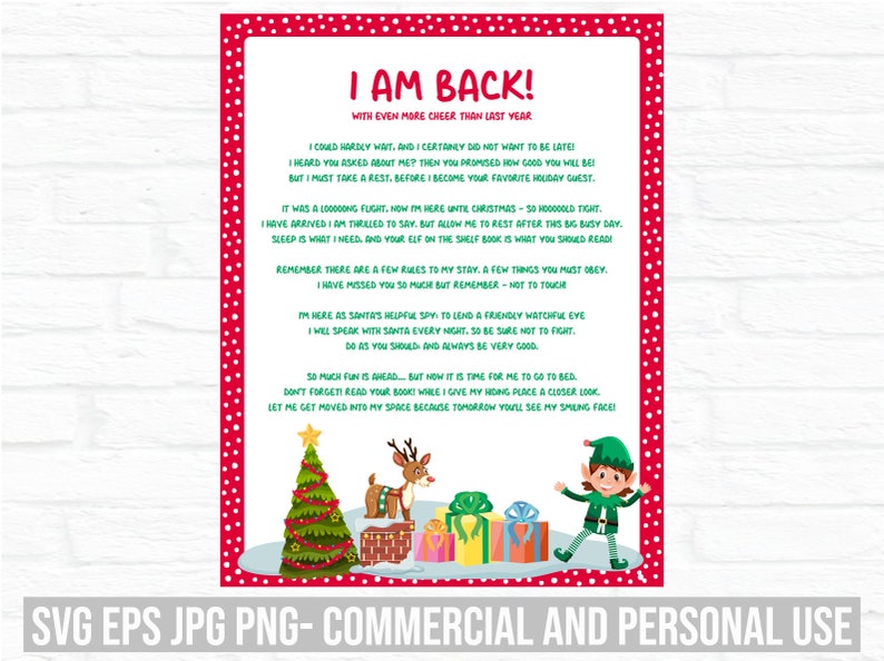 Elf Letter Svg Personalized Elf Letter Christmas Elf Letter - Etsy