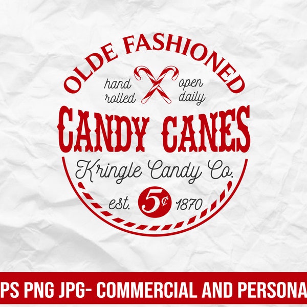 Candy Cane Company bundle svg, Vintage Candy Cane svg, Vintage Christmas svg, North Pole Svg Bundle, Home Decor, santa claus approved svg