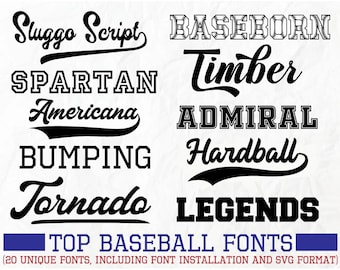 Baseball Font Bundle svg, Baseball Fonts for Cricut, Baseball Letters, Procreate Fonts, Baseball Fonts svg, Sport Font, College Font, Sport