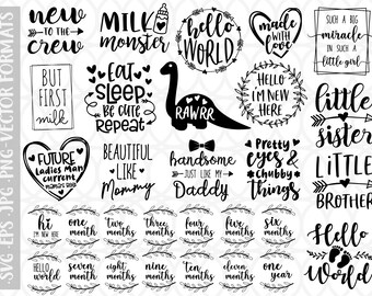Baby svg bundle, Funny Baby SVG, Baby Quotes Svg, Cute Baby Sayings Svg, Cool Baby Svg, Newborn Svg, mom svg