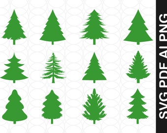 Christmas Tree Svg, christmas tree clipart, christmas tree Silhouette, tree bundle svg, Christmas Tree bundle Svg