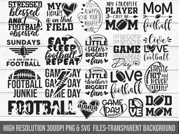 Football SVG Bundle Football Mom Dad Svg Football Name Svg - Etsy