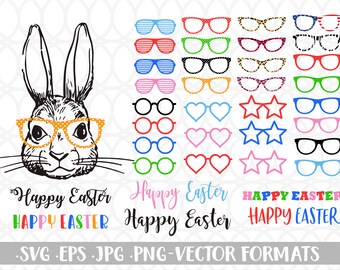 Easter Bunny Bundle svg, Easter Bunny Bundle 75 svg , Bunny Glasses svg, Leopard Bunny, Easter Bunny Glasses, Bunny Glasses, Easter 2025 svg