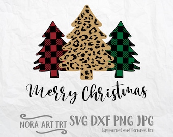 Plaid Christmas Tree SVG, Buffalo Plaid, Holiday Cut File