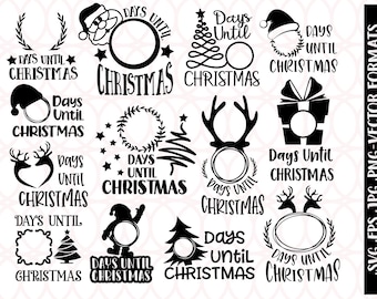 Days Until Christmas SVG bundle, Santa bundle svg, Christmas Svg, Christmas Sign,Merry Christmas svg, North Pole svg,Christmas countdown svg