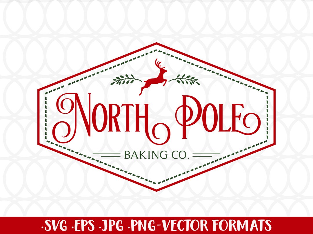 North Pole Baking Co. Svg , Cookie Svg, Christmas Svg, Santa Claus
