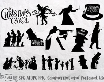 Christmas Carol svg bundle, Christmas 2025 svg, Merry Christmas svg,  Ghost Story of Christmas, Ebenezer Scrooge svg, Bah Humbug svg