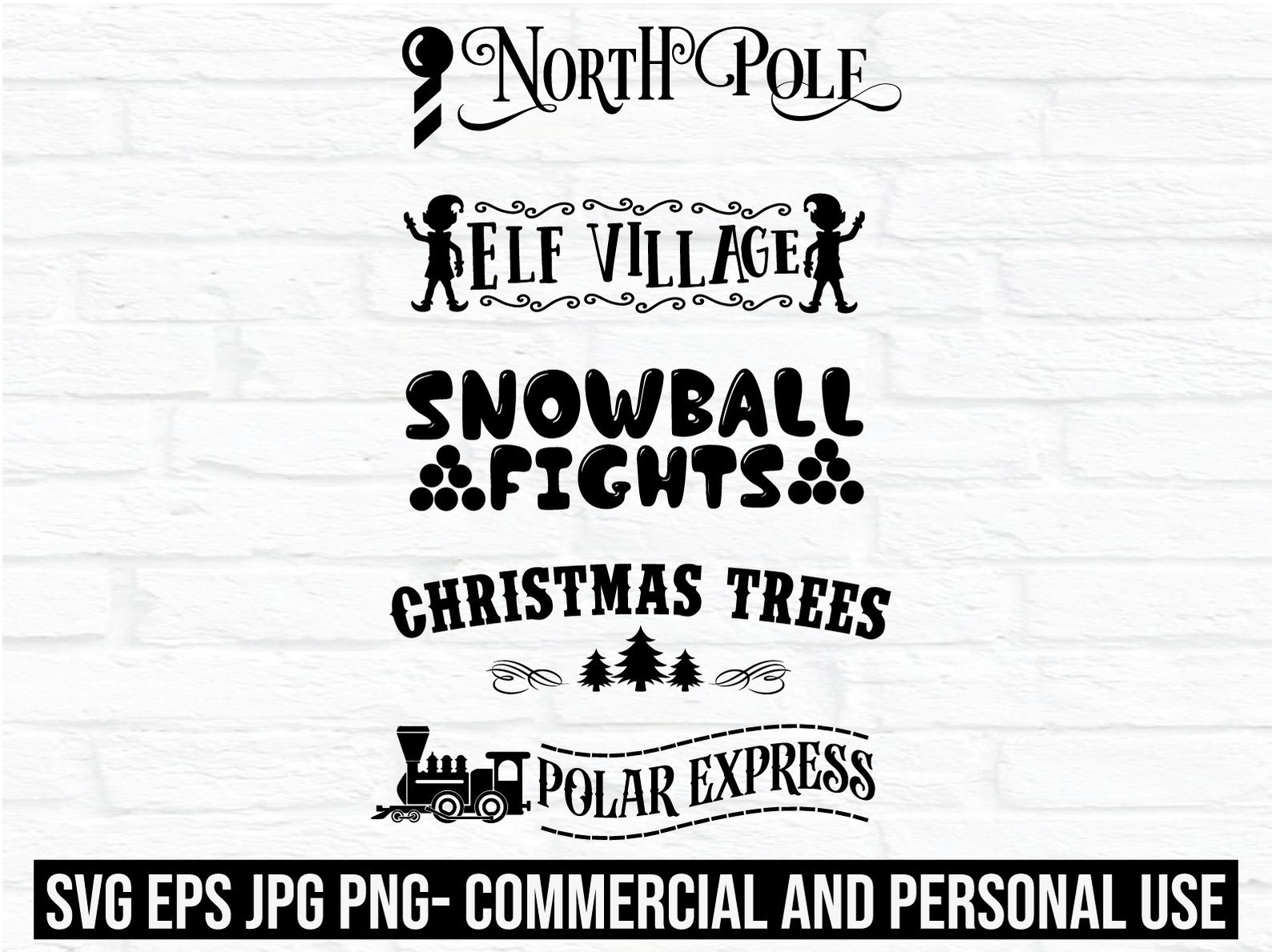 Christmas Direction Post Signs SVG, Christmas Porch Signs Svg ...