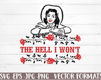 Sassy Cowgirl SVG, Retro Western Art (Digital Download)