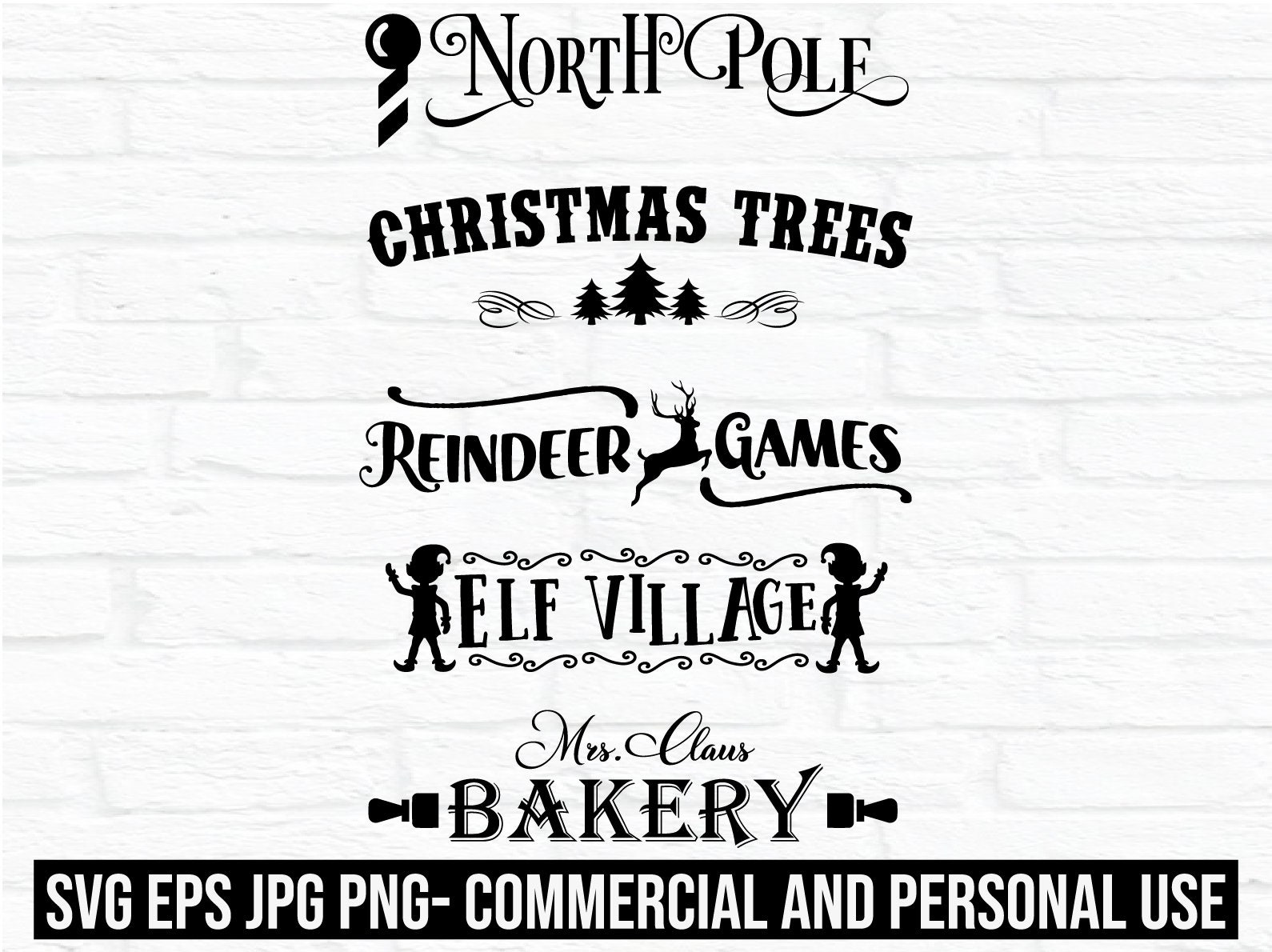 Christmas Direction Post Signs SVG, Christmas Porch Signs Svg ...