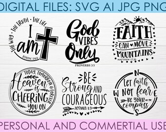 Religious Bundle svg, Christian svg, Faith svg, Christian Bundle, Bible Verse Bundle, Bible Verse svg, Graceful svg, momlife svg, Loving svg